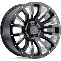 Black Rhino Wheel PINATUBO Gloss Black Milled - 20x12 - 6x139.7 Bolt Pattern - -44 Offset Rims
