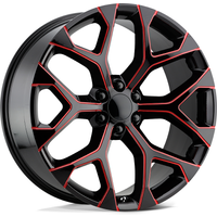 Performance Replicas Wheel PR176 Gloss Black Red Milled