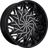 Dub Wheel S231 DAZR Gloss Black Milled - 26x10 - 5x114.3 Bolt Pattern - 5 Offset Rims