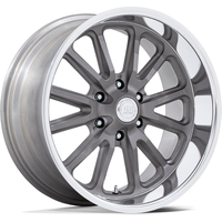 US Mag Wheel UC145 RAMBLER 6 Matte Gunmetal Diamond Cut Lip