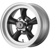 American Racing Wheel VN105 TORQ THRUST D Satin Black W/ Machined Lip