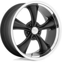 American Racing Wheel VN338 BOSS TT Textured Black Diamond Cut Lip