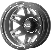 XD Series Wheel XD130 MACHETE DUALLY Matte Gray W/ Black Ring
