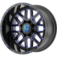 XD Series Wheel XD820 GRENADE Satin Black Mill W/ Blue Tint