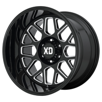 XD Series Wheel XD849 GRENADE II Gloss Black Milled