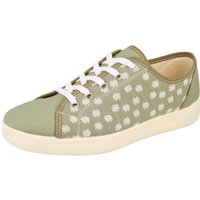 Womens Wide Fit Lace Up Canvas Pumps - Hudson
