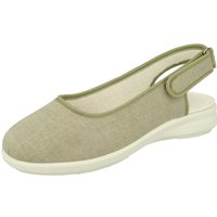 Womens Wide Fit Slingback Canvas Shoes - Madonna