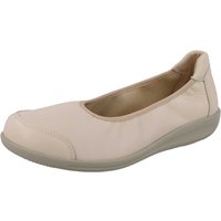 Womens Wide Fit Stretch Pump Court Flat Shoes - Whitethroat