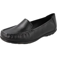 Womens Wide Fit Elasticated Loafer Shoes - Partridge