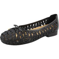 Womens Wide Fit Raffia Uppered Ballet Flat Shoes - Raffia