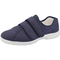 Mens Wide Fit Touch Strap Easy Access Canvas Shoes - Harris