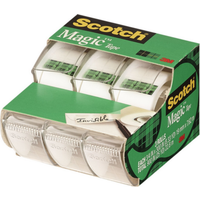 Scotch Magic Tape 3/4 Inch X 300 Inches 3 Ea