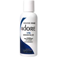 Adore Semi Permanent Hair Color - Vegan and Cruelty-Free Hair Dye - 4 Fl Oz - 176 Ocean Blue