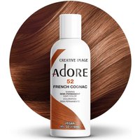 Adore Semi Permanent Hair Color - Vegan and Cruelty-Free Hair Dye - 4 Fl Oz - 052 French Cognac