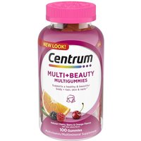 Centrum Multi Plus Beauty Women'S Multivitamin Gummies, Fruit Flavors - 100 Ea