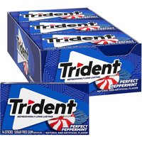 Trident Peppermint Sugar Free Gum, 12 Ea