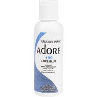 Adore Semi Permanent Hair Color - Vegan and Cruelty-Free Hair Dye - 4 Fl Oz - 199 Luxe Blue