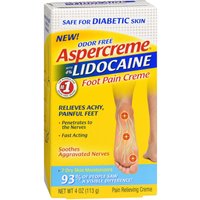 Aspercreme Lidocaine Diabetic Foot Creme, 4 Ounce