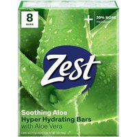 Zest 8-Bar Bath Size Soap, Fresh Aloe, 4 Ounce