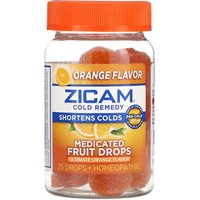 Zicam Cold Remedy Zinc Medicated Fruit Drops, Ultimate Orange, 25 Count (Pack Of 1)