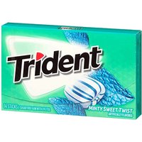 Trident Minty Sweet Twist Sugar Free Gum, 12 Ea