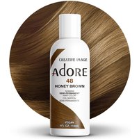 Adore Semi Permanent Hair Color - Vegan and Cruelty-Free Hair Dye - 4 Fl Oz - 048 Honey Brown