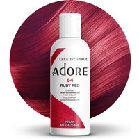 Adore Semi Permanent Hair Color - Vegan and Cruelty-Free Hair Dye - 4 Fl Oz - 064 Ruby Red