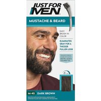 Just For Men Brush-In Mustache, Beard And Sideburns, Dark Brown - Kit