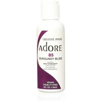 Adore Semi Permanent Hair Color - Vegan and Cruelty-Free Hair Dye - 4 Fl Oz - 085 Burgundy Bliss
