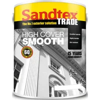 Sandtex Trade High Cover Smooth Masonry Paint, 5L, Plymouth Grey A6480D, Professional Masonry Paint