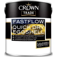 Crown Trade Fastflow Quick Dry Eggshell, White 2.5L