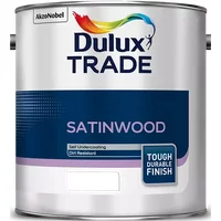 Dulux Trade Satinwood Paint 2.5L, Pure Brilliant White, Trade Quality Solvent-Based Paint