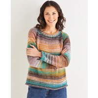 Sirdar Jewelspun Womens Crew Neck Raglan Sweater 10140