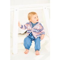 Stylecraft Bambino Prints DK Childs Cardigan and Sweater Pattern 9843 41-46cm