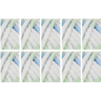 James C Brett Flutterby Chunky Value Pack-10x100g B8 Green Blue WhiteMix 1000g