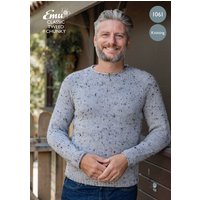 Emu Classic Tweed Chunky Men's Turtleneck Sweater 1061 Knitting Pattern To Fit Chest 3638 - 4850"