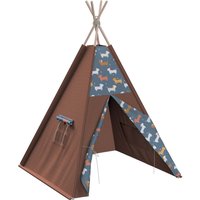 Tipi kolor niebieski tkanina wzorzysta