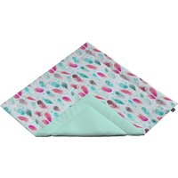 Mata do tipi 110x110cm kolor niebieski tkanina wzorzysta