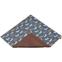 Mata do tipi 110x110cm kolor niebieski tkanina wzorzysta