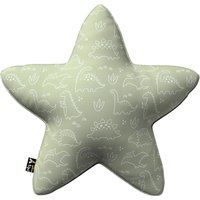 Poduszka Lucky Star kolor zielony tkanina wzorzysta