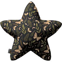 Poduszka Lucky Star kolor czarny tkanina wzorzysta