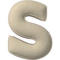 Poduszka literka S kolor beżowy tkanina strukturalna