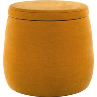 Puf Candy Jar kolor żółty tkanina połyskliwa, welwetowa