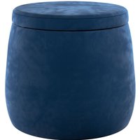 Puf Candy Jar kolor granatowy tkanina połyskliwa, welwetowa
