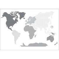 Naklejka World Map Black