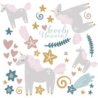 Zestaw naklejek Lovely Unicorn
