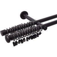 Karnisz podwójny Modern black matt 240cm
