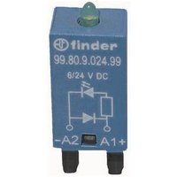 Finder EMV-Modul, LED + Freilaufdiode 99.80.9.024.99 6-24VDC