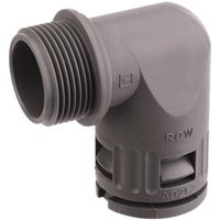FLEXA Winkelverschraubung RQW-M25/GR Kunststoff grau m.metr.Gew.AD21,2 (Inhalt 50 Stück)