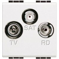 BTicino N4210D TV-Radio-SAT-Steckdose gleichspannungsdurchlässig Weiß